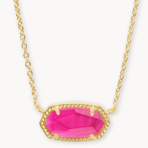 Kendra Scott Elisa Gold Pendant Necklace Azalea Illusion Gold - Picture 2 of 9